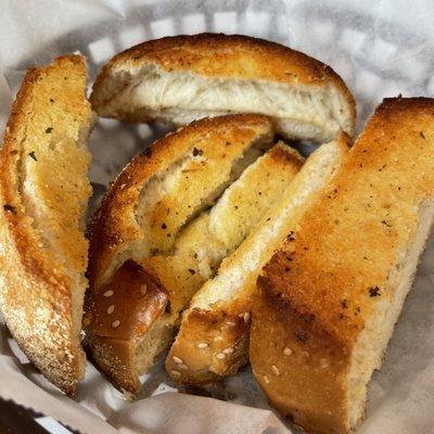 Pathetic looking garlic bread.