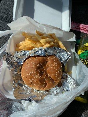 Chicken sandwich and fries