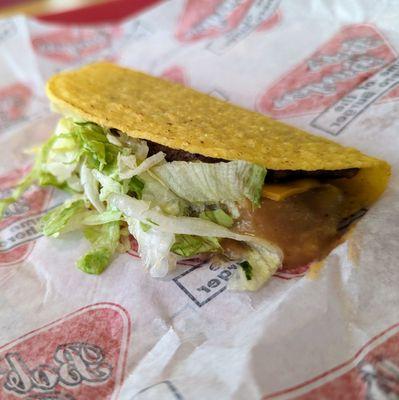 Dessert - a taco burger!