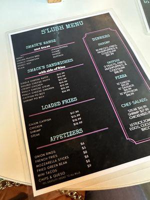 Food menu.