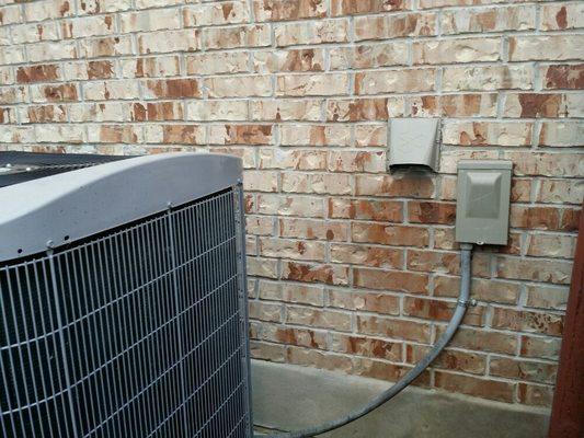 Dryer exhaust should not be within 5 feet of a condenser unit.