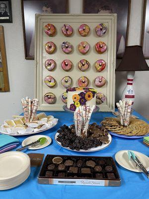 Display of Sugar Whipped Bakery desserts