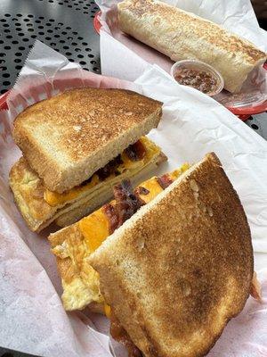 Breakfast Sandwich & Breakfast Burrito