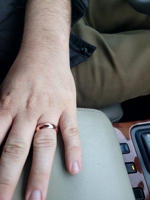 Hubby loves his copper ring. What a gem of a place! Great customer service xoxo