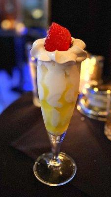 Limoncello, gelato, whipped cream