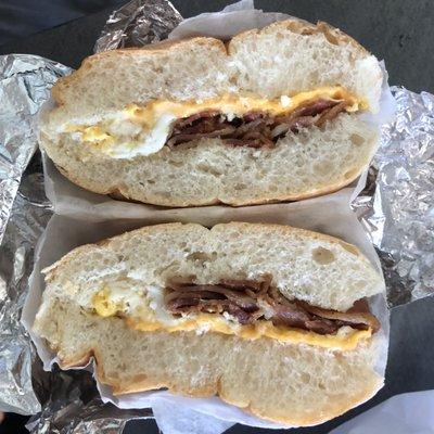 Bacon egg and cheese sandwich