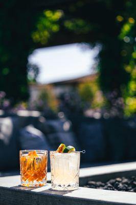 Enjoy our patio with a hand-crafted cocktail