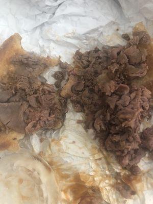 Overdone roast beef from mikes roast beef