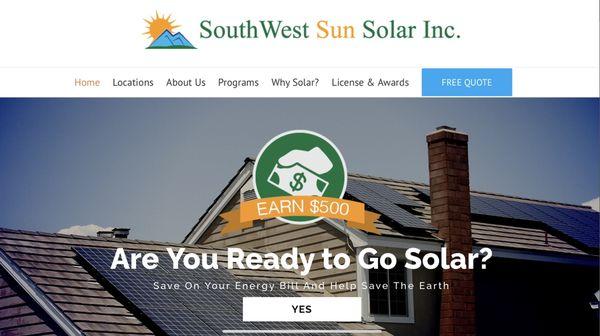 SouthWest Sun Solar Webpage