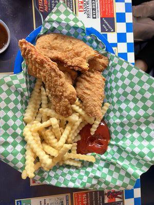 Chicken Tenders and fries