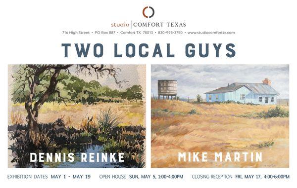 Paintings by Two Local Guys--Dennis Reinke and Mike Martin--featured in a sweet exhibition in May 2019