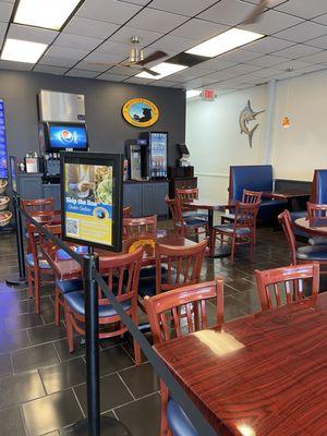 Inside dining area