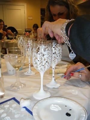 Stemware painting event