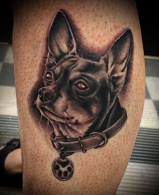 Rest in piece doggy portrait