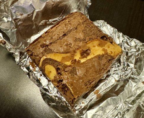 Actual brownie received...cheesecake brownie?