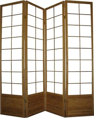 4 panel bamboo screen