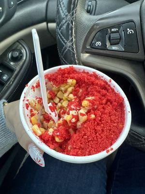 Esquite with Hot Cheetos