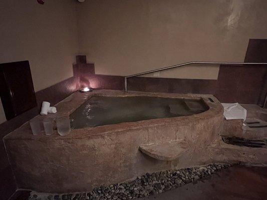 Indoor private hot tub