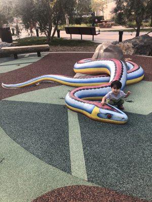 The snake has cool colors! The biggest structure in the park! My favorite one also