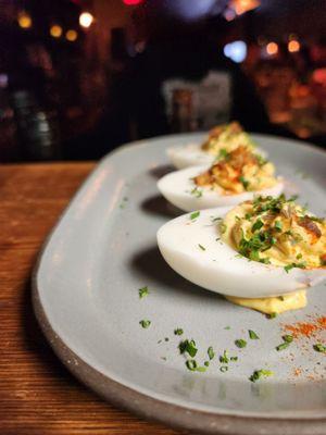 Deviled duck eggs