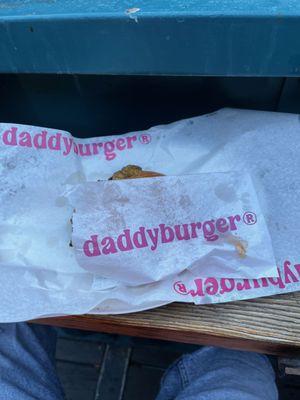 Nice logo on burger wrapper