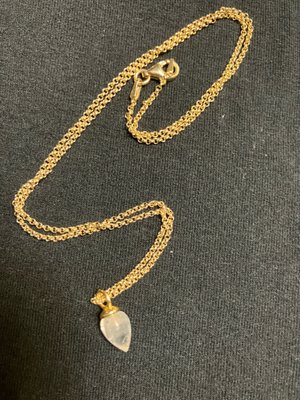 Quartz stone necklace.