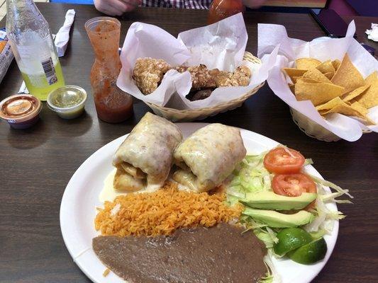 Chimichangas and chicharrones