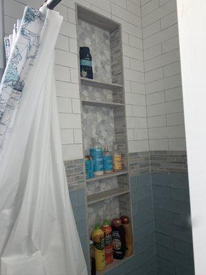 Inside shower