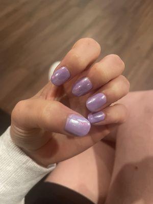 Purple Lavender Crome Nails