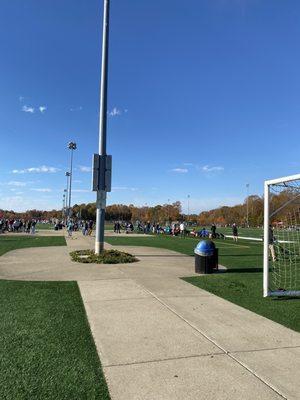 Many fields for lacrosse and soccer. Easy to get parking. Restrooms are decently clean.