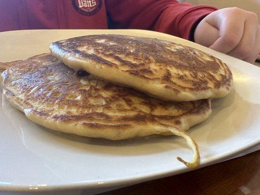 Choc chip pancakes - "short" stack