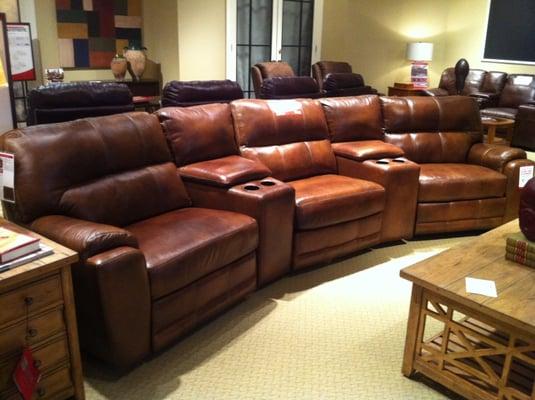 Hand-Rubbed Ascent Leather Theater Group