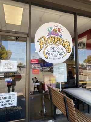 Front door and signage