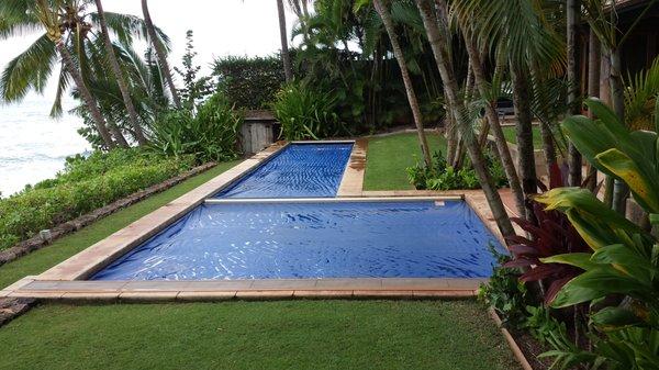 L shaped pool