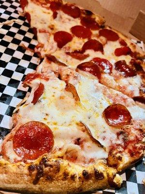 Tuesday special pepperoni pizza, amazing taste and very cheesy!!! Love it! Definitely coming back