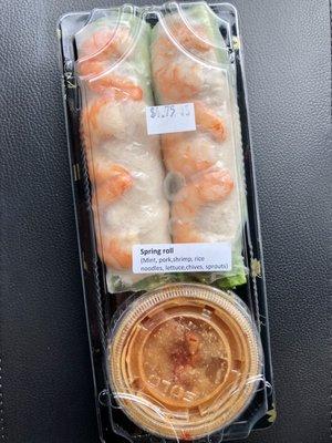 Spring Rolls: chewy wrap with nice pork flavor!