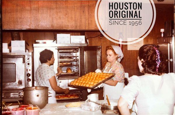 Since 1956 we, The Original Kolache Shoppe, we're the first to serve the Houston Community Fresh Kolaches.