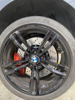 BMW M4 getting nee brakes front and rear, along with spark plug replacement