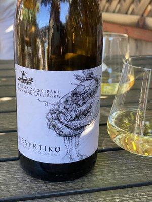 Assyrtiko Greek white wine ($22 for the bottle)