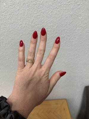 Red dip nails