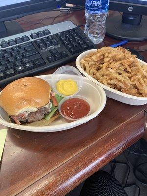 Slider with onion rings