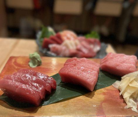 Bluefin sashimi trio