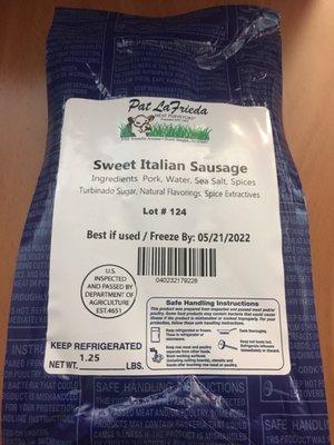 Sweet Italian Sausage