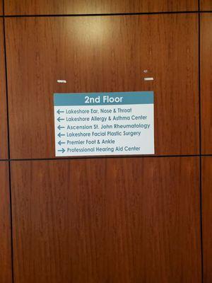 Lakeshore Ear Nose & Throat Medical Practice is located on 2nd Floor in Suite 203 of St. John Medical Building.  9/6/2023