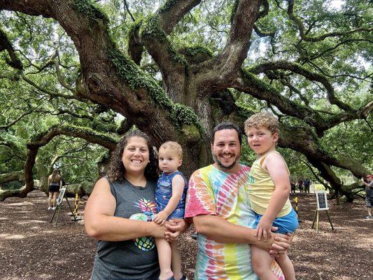 Family Fun at the Angel Oak outside