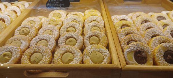 Gluten-free lemon and raspberry thumb print shortbread cookies