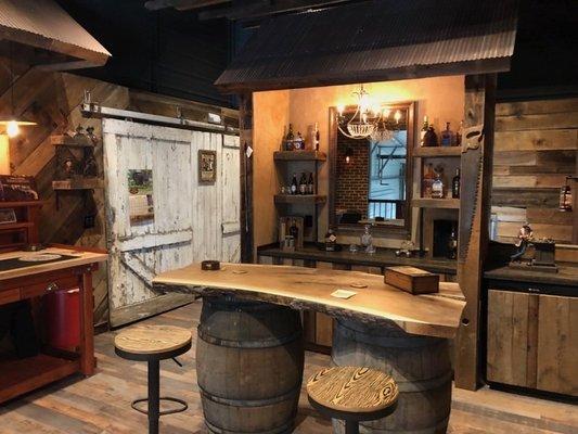 Thank you to Dream Home Environments for sharing a photo of a man cave they created using Front Range Timber's reclaimed wood!