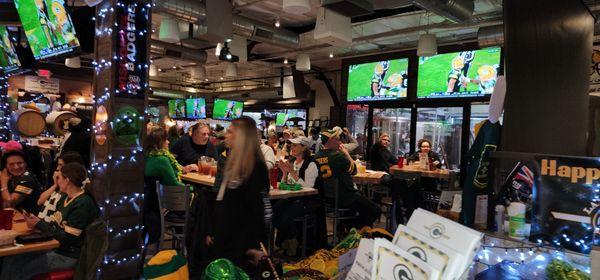 Packed house at Loco Patron for the game!  Great food and fun.