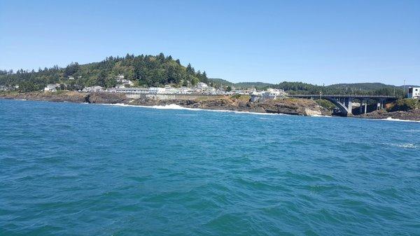 Another shot of Depoe Bay from just off shore.