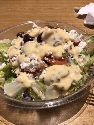 Greek Salad with Greek dressing